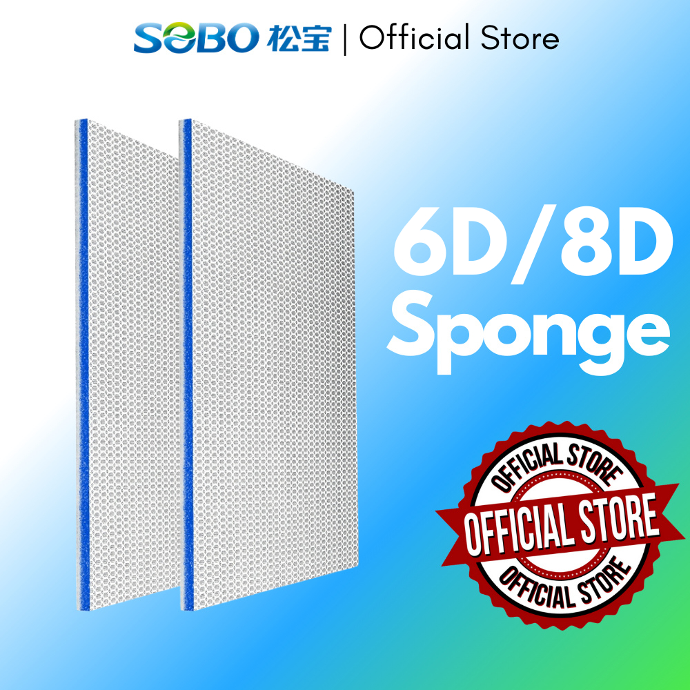SOBO 6D/8D Sponge PREMIUM QUALITY Aquarium Sponge Cubic cotton Filter ...