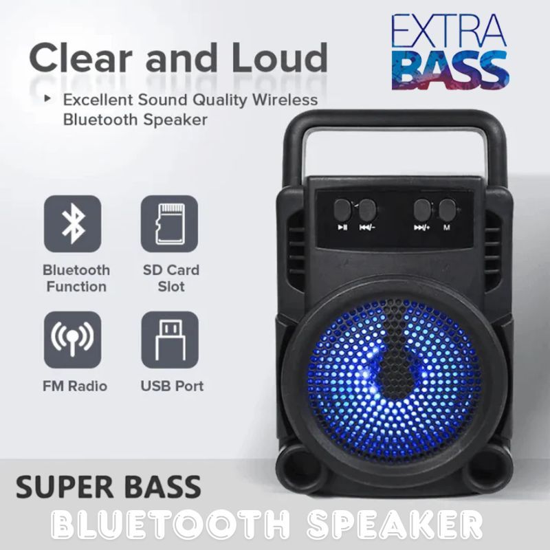 Extra Bass Bluetooth Speaker Portable RGB LED Light Hi-Res Audio Hifi ...