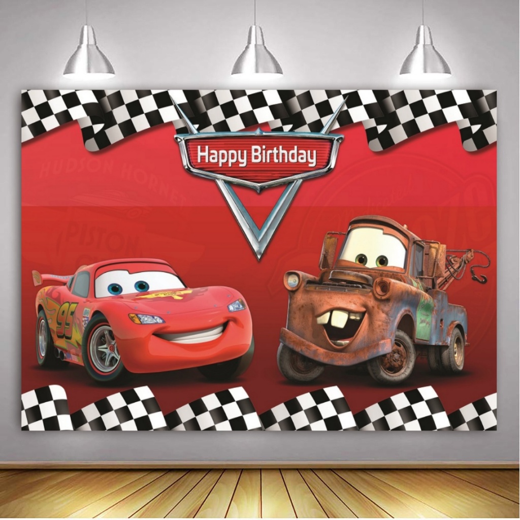 Car Racing Themed Backdrop Red Sports Car Photography Background Happy ...
