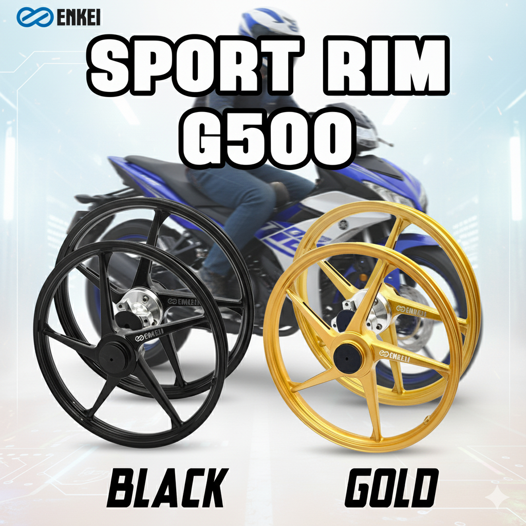 ENKEI SPORT RIM G500 Y15 / Y16 CUSTOM RIM 5 BATANG 1.4/1.4x17 CUSTOM ...