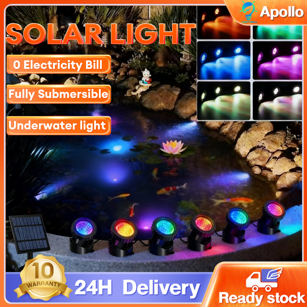 Solar Outdoor Spotlights, Garden Rockery Landscape Lights - Pool ...
