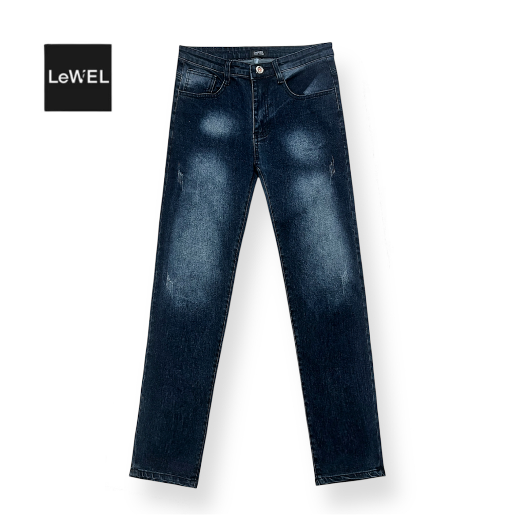 LeWEL Classic Jean Men Long Pant - Dark Blue | Shopee Malaysia