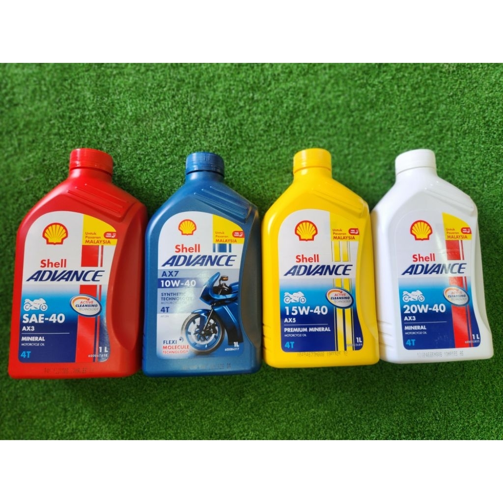 SHELL ADVANCE 4T AX3 AX5 AX7 SAE 40 MINYAK HITAM 100% ORIGINAL WANGI ...