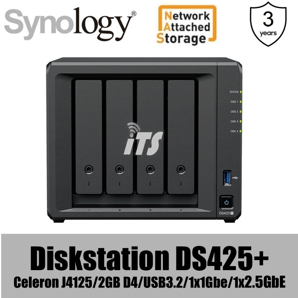 Synology DiskStation DS423+ / DS425+ 4-Bay NAS (Celeron J4125/2GB DDR4 ...