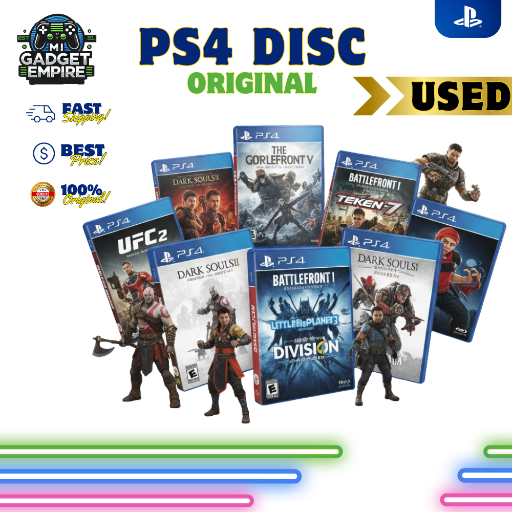 (READYSTOCK) Original PS4 CD Game Used Games Disc GTA, FIFA, WWE, UFC ...