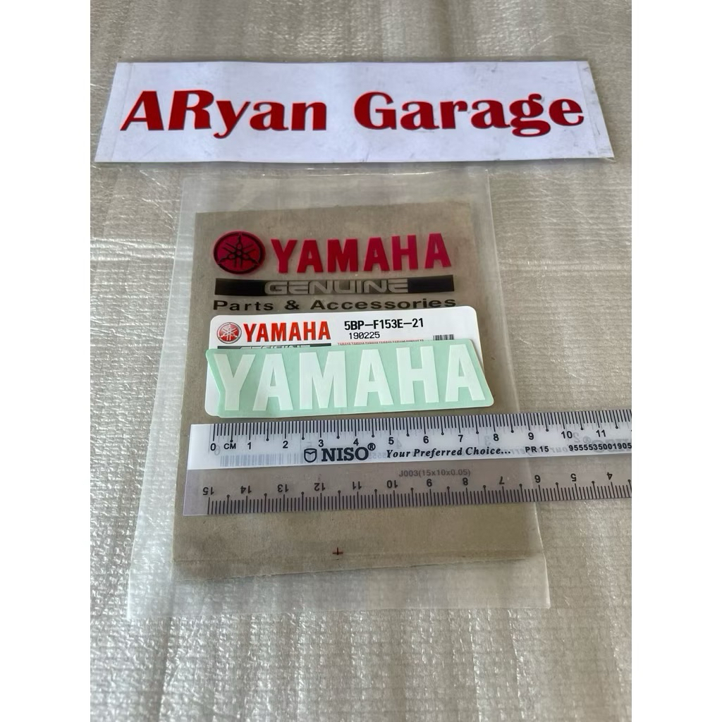 Yamaha RXZ Sticker Tulisan YAMAHA Fering & Ekor (Putih) 100% Original ...