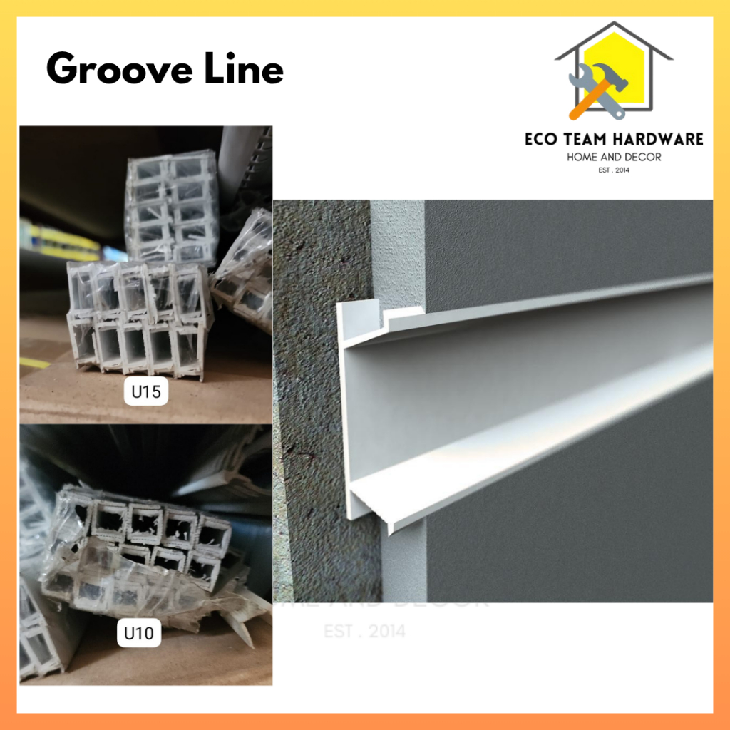 PVC Groove Joint / PVC Groove Line / PVC Wall Lining 2 Meter | Shopee ...
