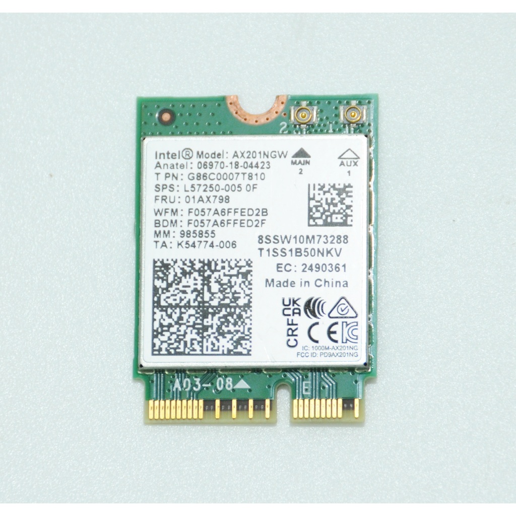 Intel Wireless-AC AX211NGW Wi-Fi 6E, AX201NGW Wi-Fi 6, 9560NGW, 8265NGW ...
