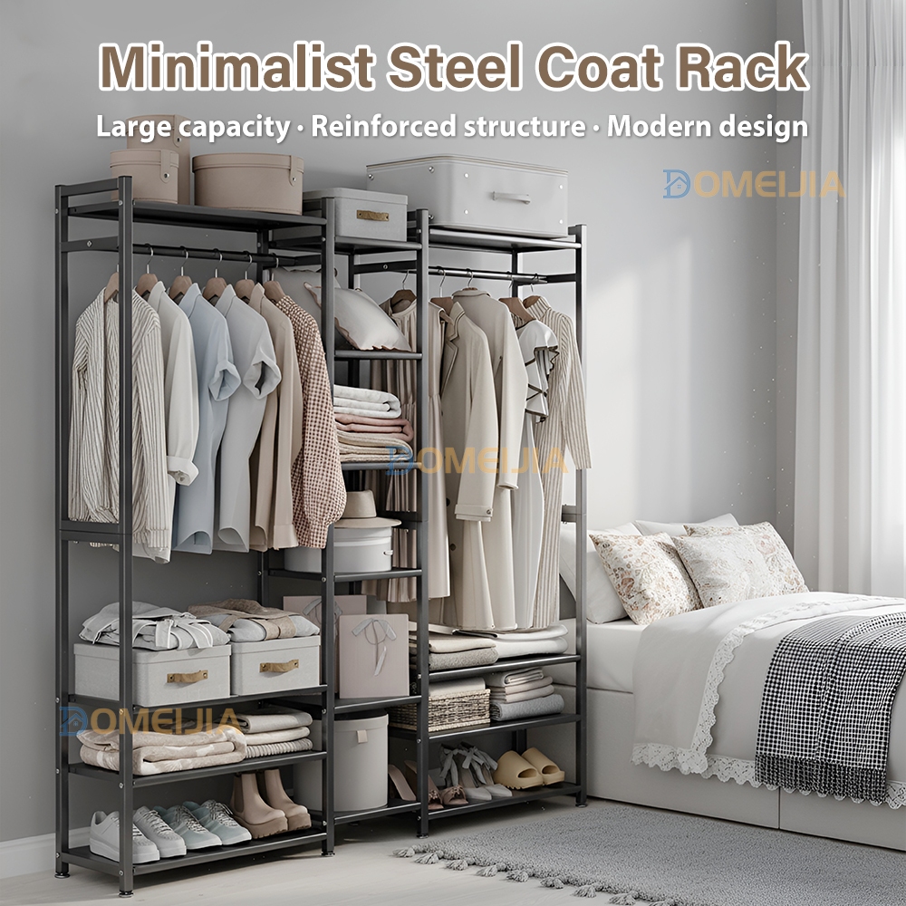 Clothes Rack Home Wardrobe Hange Bedroom Parlor Storage Organizer Shelf ...