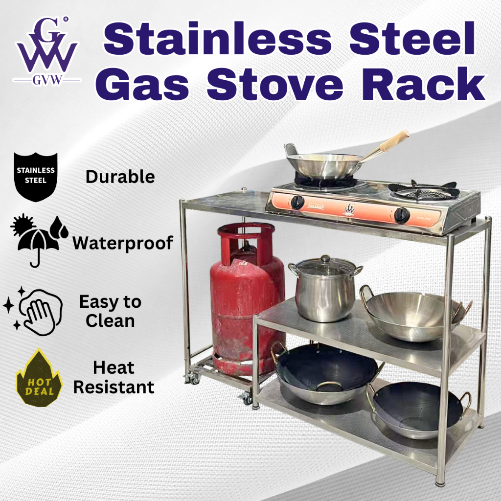 GVW Rak Dapur Gas Stainless Steel Meja Dapur Gas Stove Rack Stove Table ...