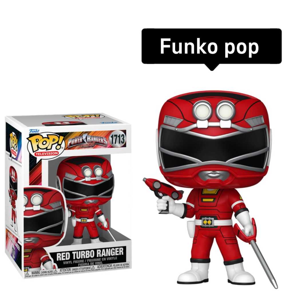 Original Funko Pop! Television Power Rangers Turbo 1713 Red Turbo ...