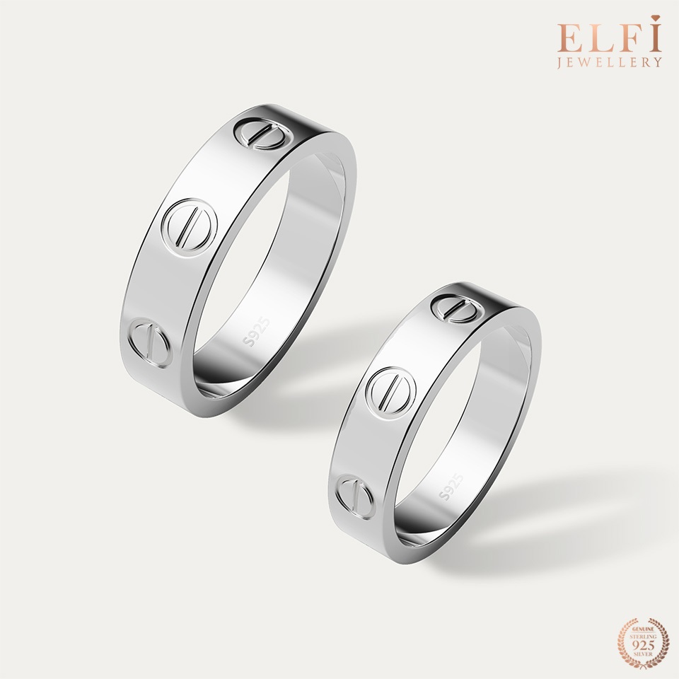 ELFI Oscar 925 Silver Couple Ring M56-C | Shopee Malaysia