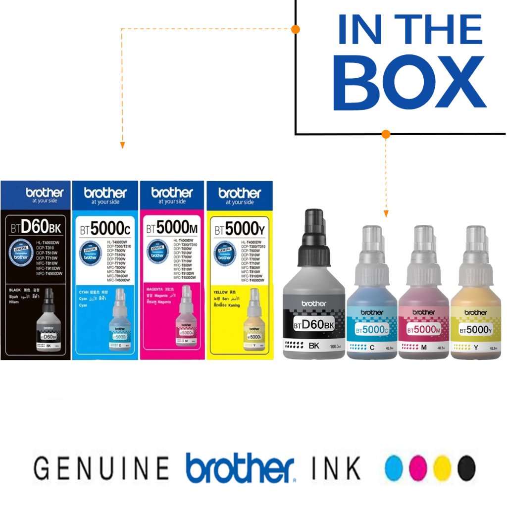 Brother BTD60BK Ink Original DCP-T426W T226 T520W T820DW T510 T710W ...