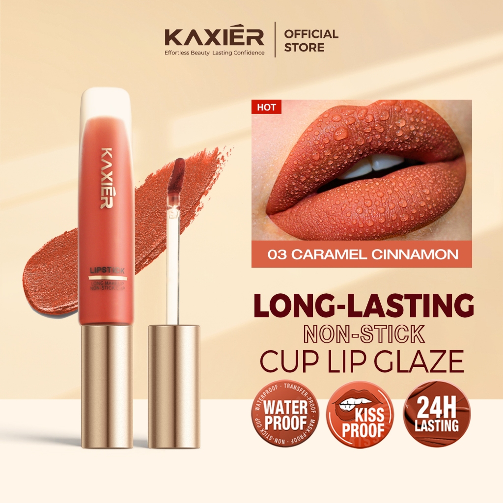 KAXIER Matte Lipstick - Lipstik Cecair Tahan Lama 24 Jam, Kalis Air ...