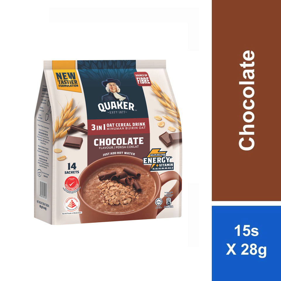 Quaker 3 In 1 Chocolate 28g x 14s | Shopee Malaysia