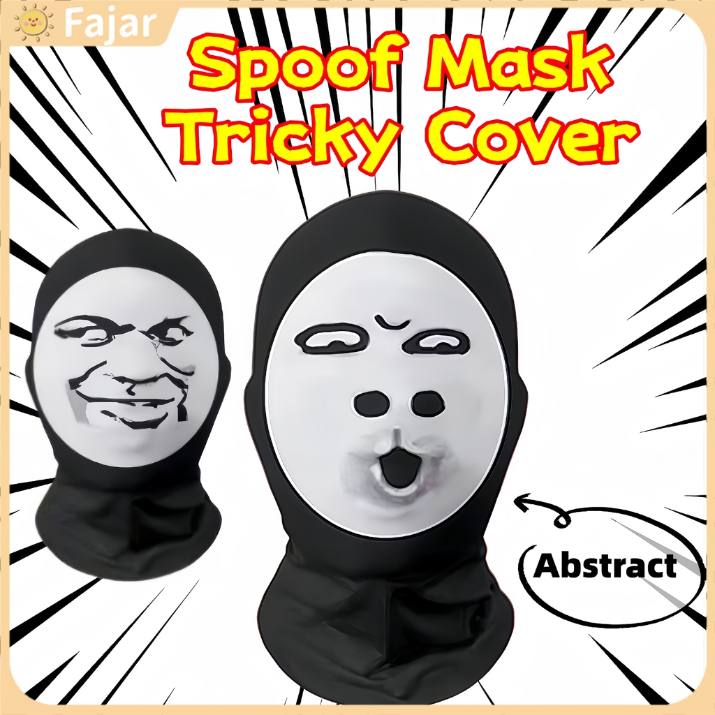 Funny Abstract Emoji Facial Mask Prank Human Face Mask Spoof Mask ...