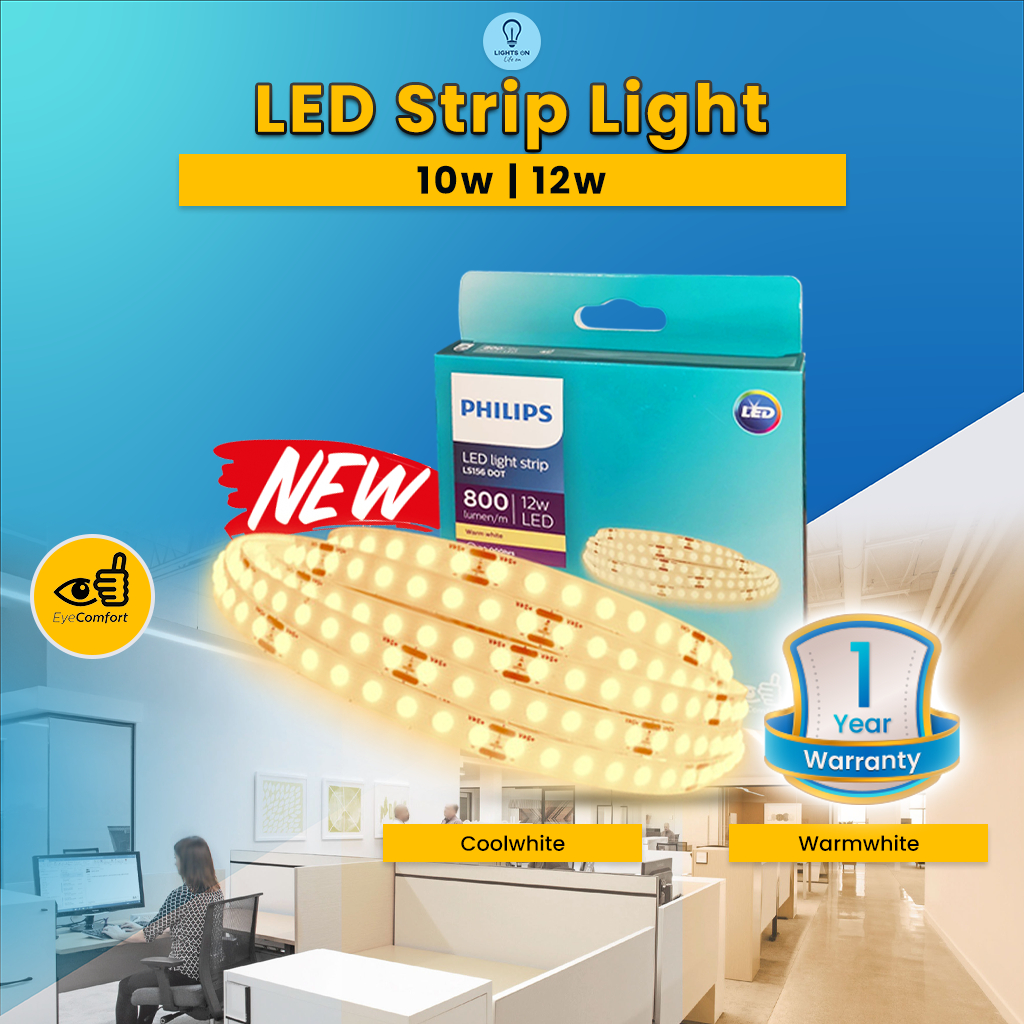 Philips LS156 Dot Light Strip 10W/ 12W 24V COB Uniform LED Strip/ Cove ...