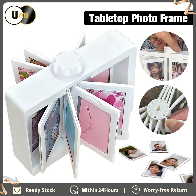 3D Rotating Photocard Holder 12 Pockets Transparent Photo Album Multi ...