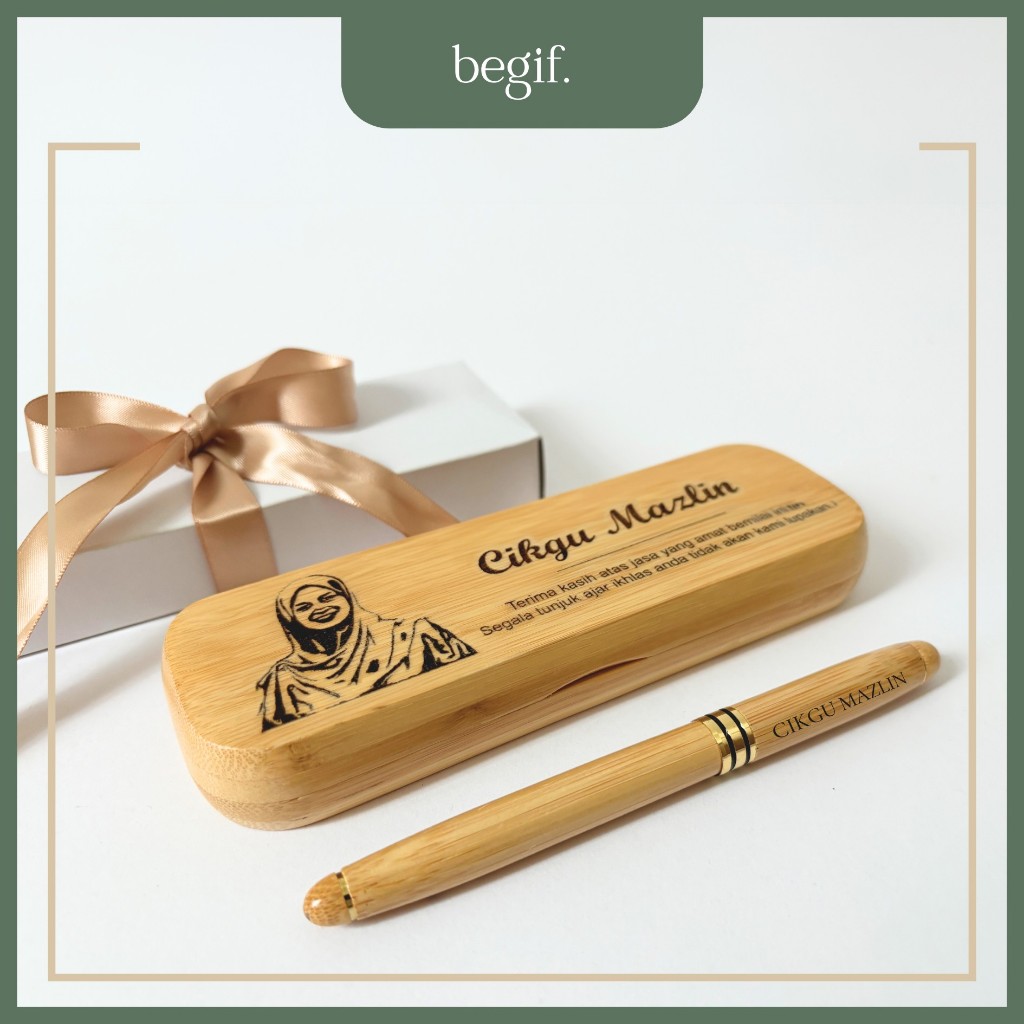 Custom Engraved Wooden Pen & Wooden Box | Personalized Corporate Gift ...
