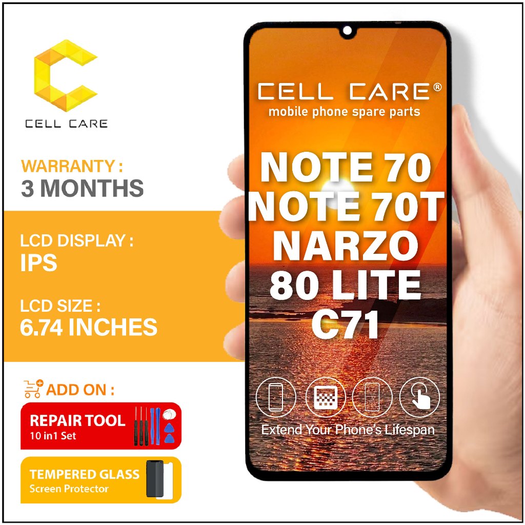 LCD For REALME NOTE 70 / NOTE 70T / NOTE 80 / NARZO 80 LITE / C71 INDIA ...