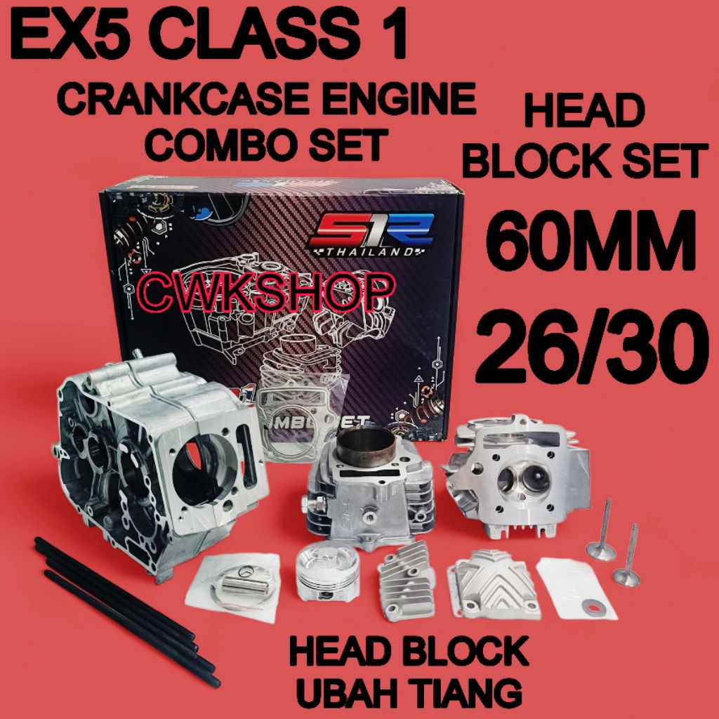 S1R EX5 CLASS ENGINE COMBO HEAD BLOCK SET S1R SPEC 60 SPEC 62 SPEC 65 ...