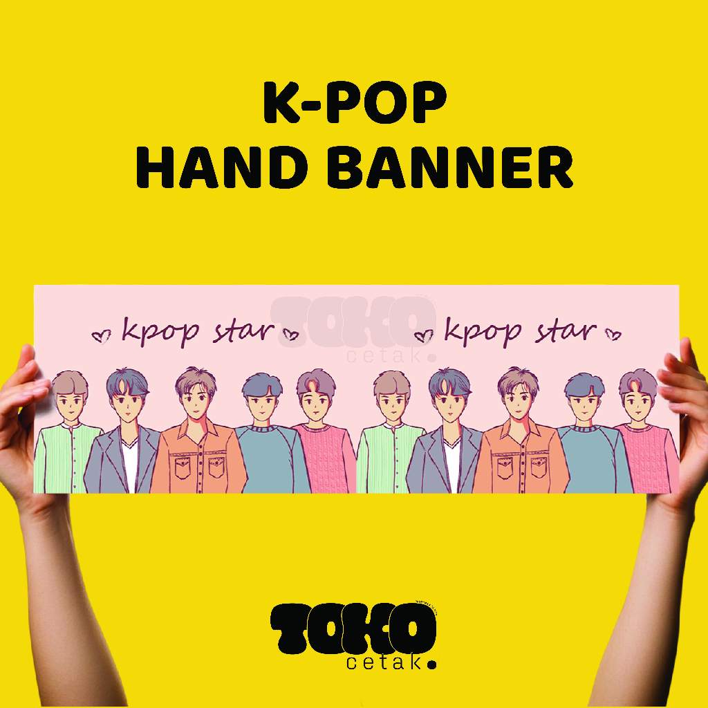 Hand Banner Printing KPOP - ART CARD 350gsm THICK DOUBLE SIDE | Shopee ...