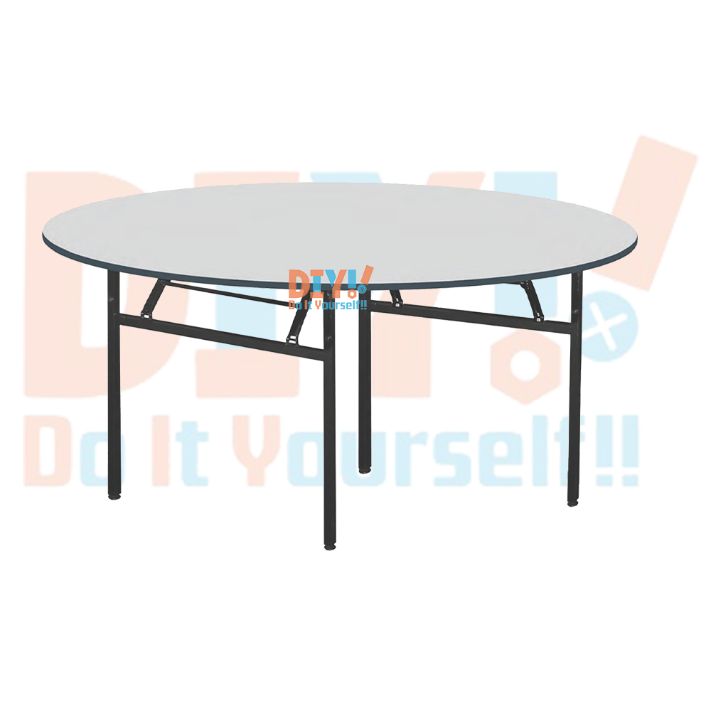 Round Banquet Folding Table / Round Foldable Table / Meja Bulat Kaki ...
