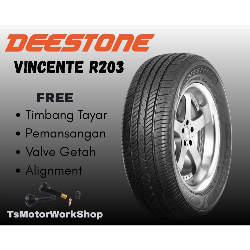 TAYAR DEESTONE VINCINTE R203 THAILAND TAHUN 2025 (13INCH,14INCH,15INCH ...