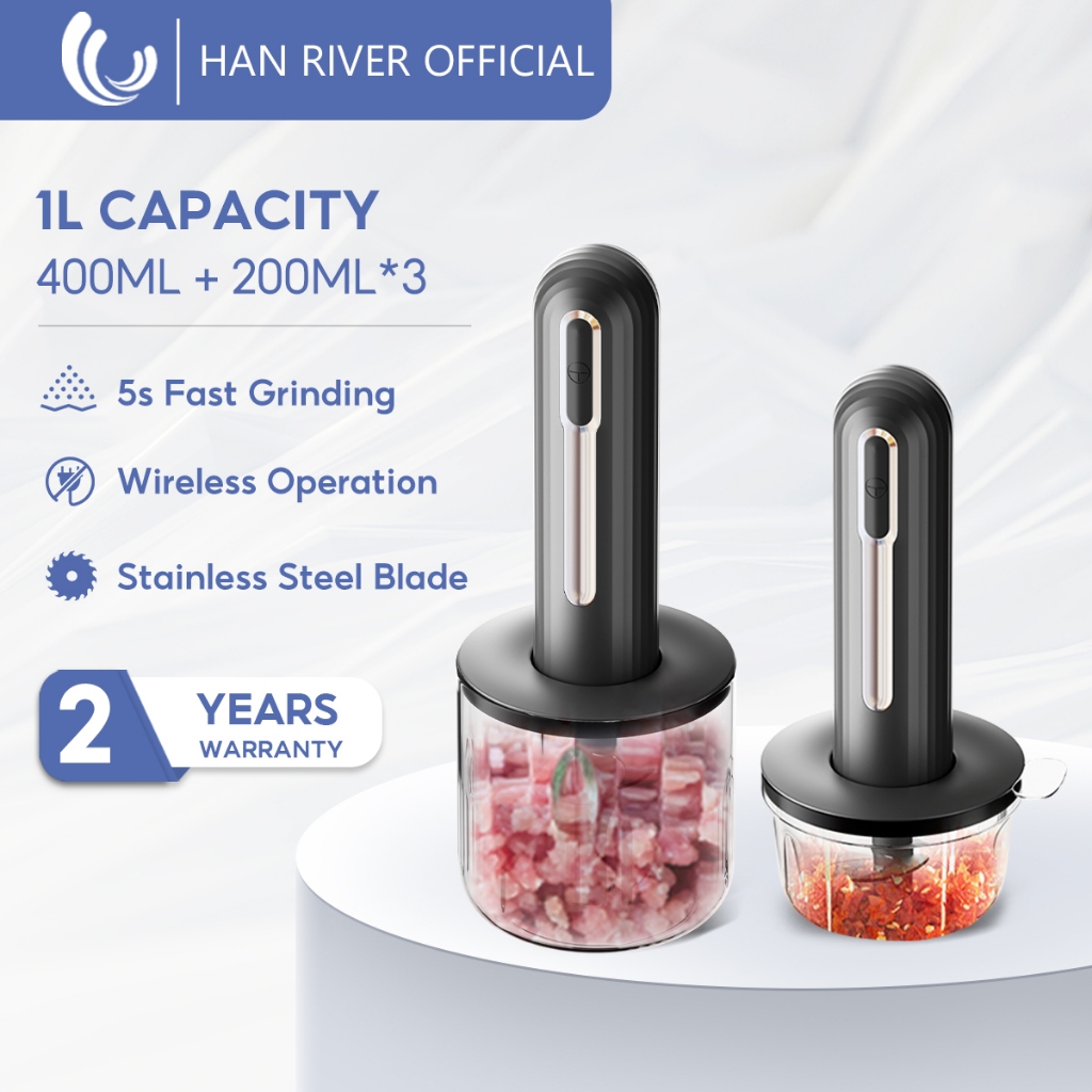 HAN RIVER 1L Blende Chopper Portable Blender Mini Meat Vegetables Baby ...
