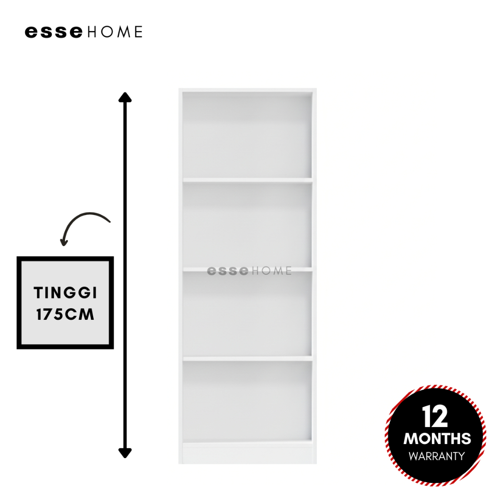 EsseHome 4 Row Book Shelf Book Rack Rak Buku Divider Cabinet Display ...