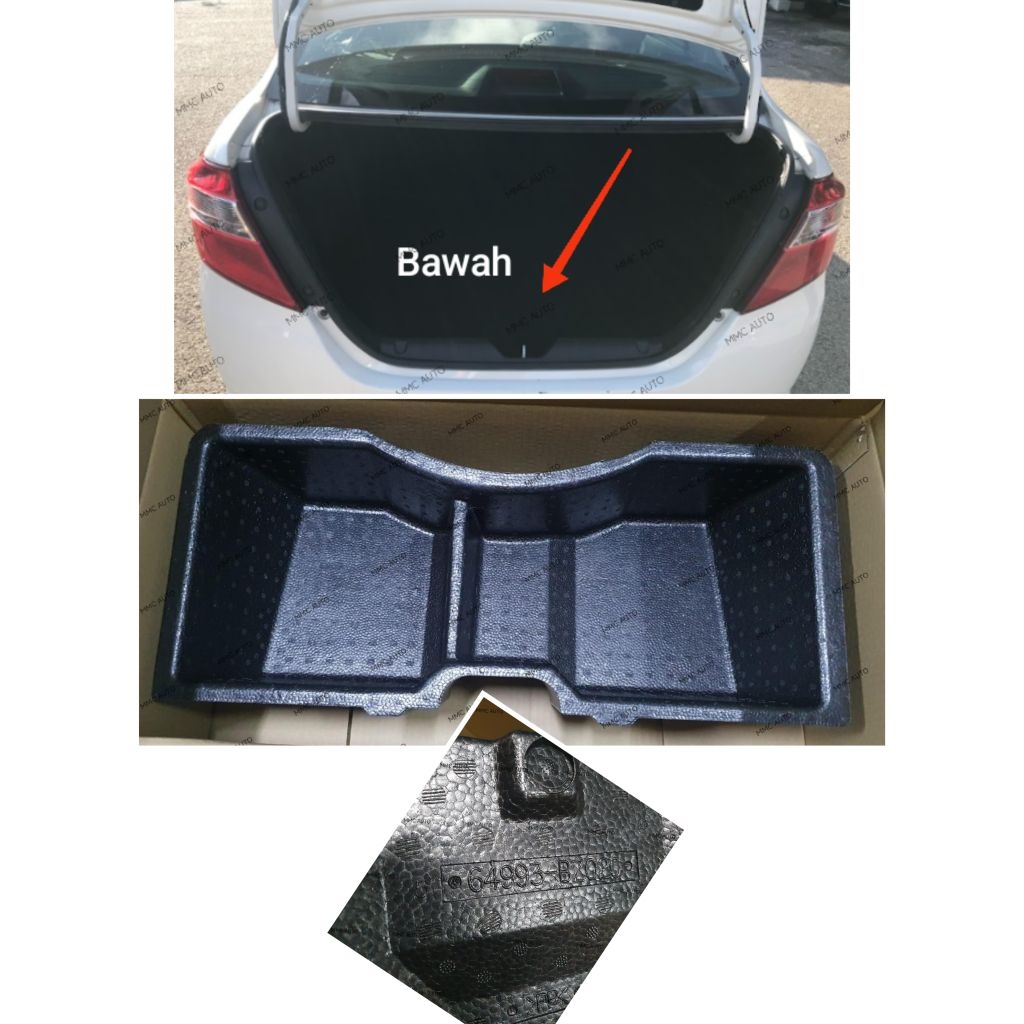 Perodua Bezza 2016 - 2025 Rear Floor Deck Box / Rear Bonnet Inner Lower ...