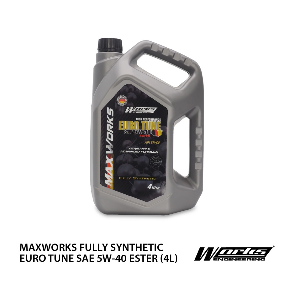 Maxworks High Performance Fully Synthetic SAE 5W-40 Euro Tune SP ...