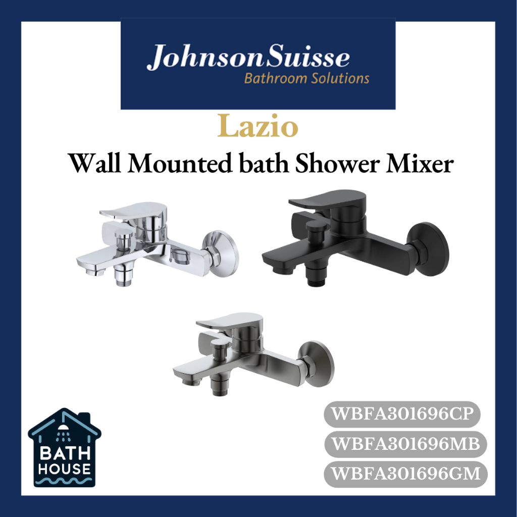 Johnson Suisse LAZIO WALL MOUNTED BATH-SHOWER MIXER WBFA301696CP ...