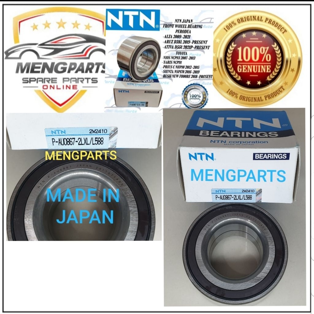 ORIGINAL NTN VIOS NCP93 PERODUA ALZA ARUZ ATIVA MYVI D20N & D51A PRIUS ...