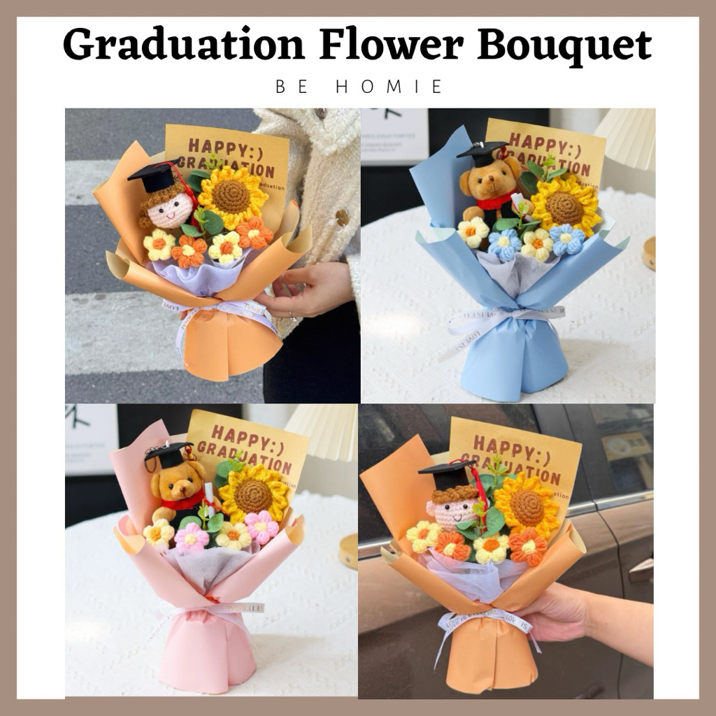 BH Graduation gift crochet flower bouquet convo gift graduation flower ...