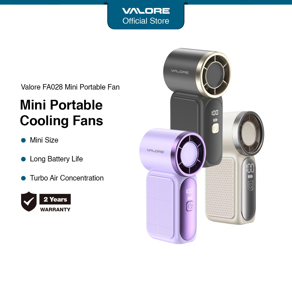VALORE FA028 Mini Portable Cooling Fan | BLACK / PURPLE / BEIGE ...