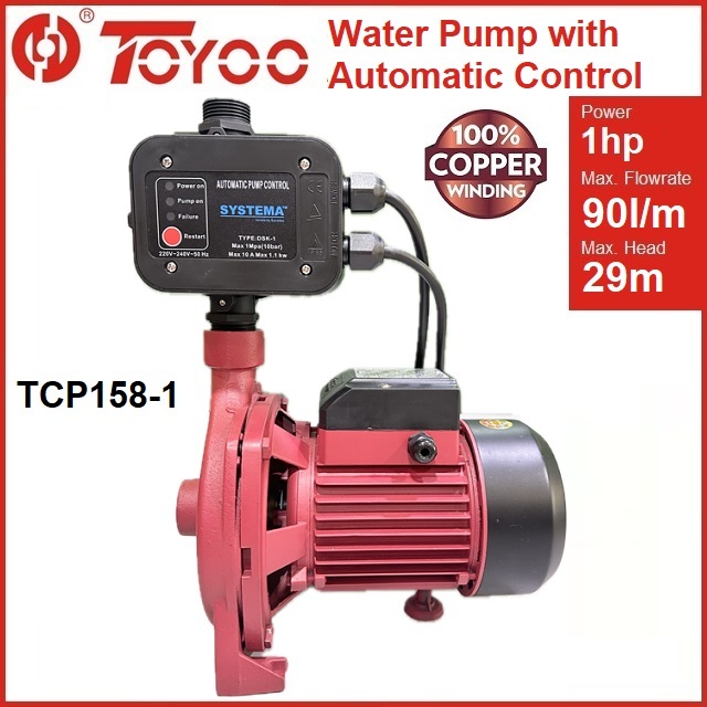 TOYOO Centrifugal Pump 1hp with SYSTEMA Automatic Control | Shopee Malaysia