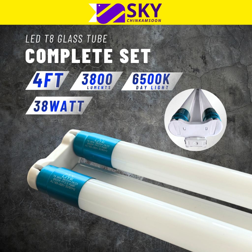 (Full Set) T8 LED Light Tube Set 23W/38W/50W/60W Daylight Tube With ...