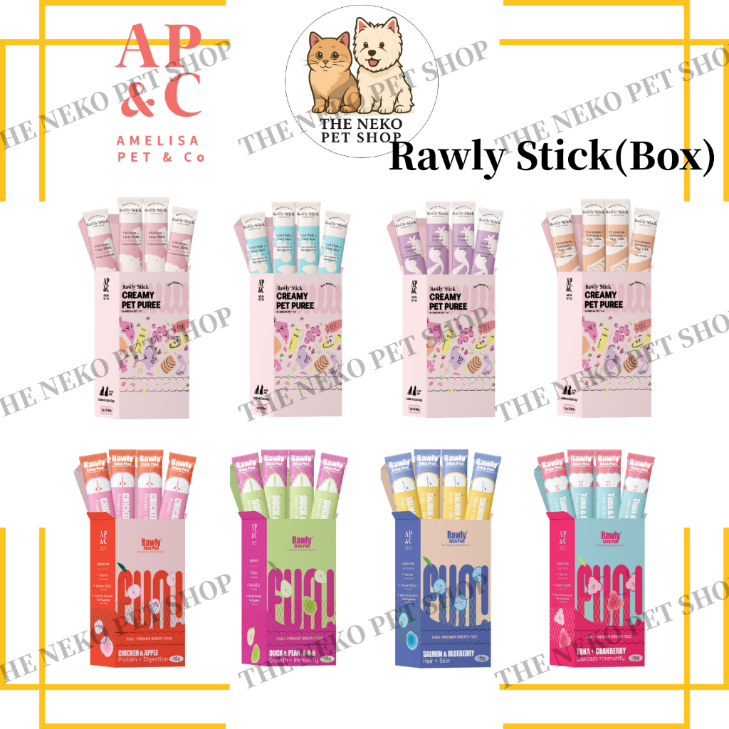 AP&C Amelisa Pet & Co. Rawly Stick Pet Puree (25 Stick/Box) , Rawly ...