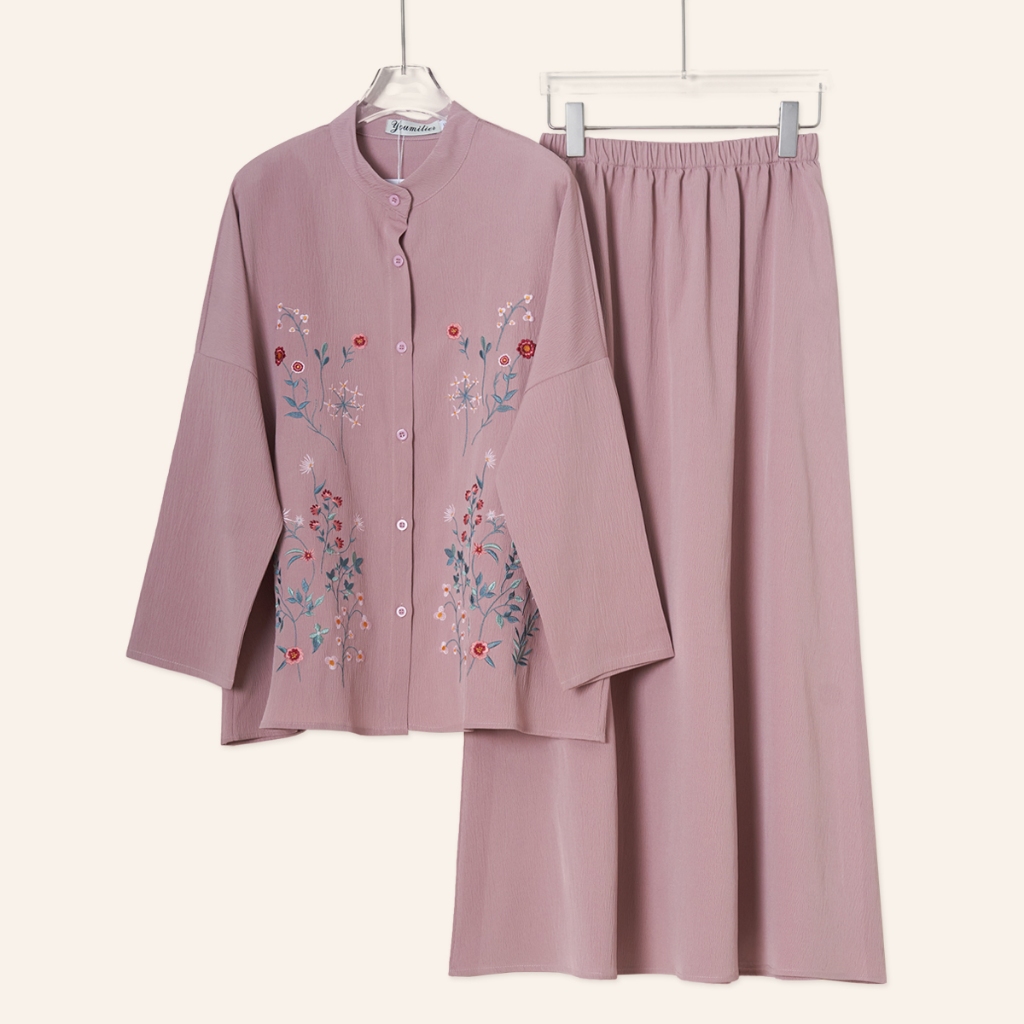 Floral Embroidered Set