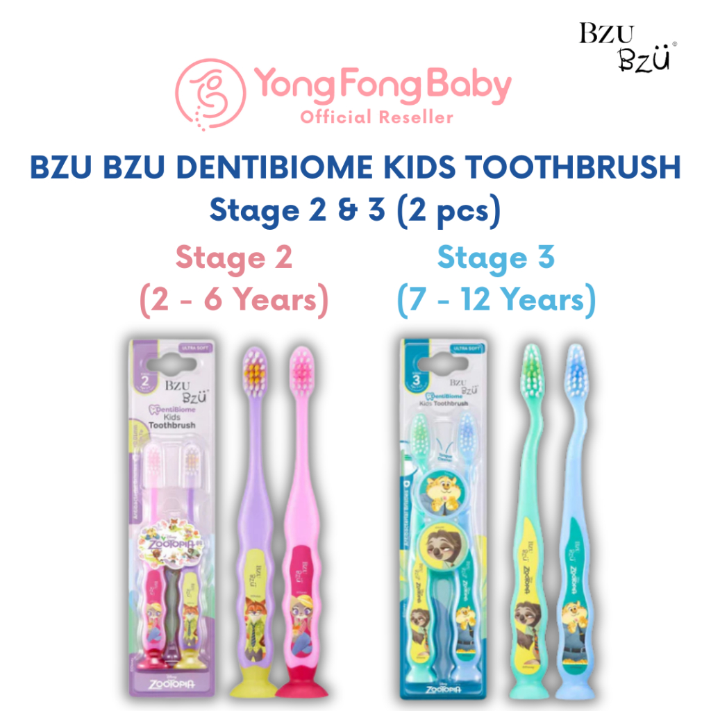 BZU DENTIBIOME Baby Kids Toothbrush Stage 2 (2 6 Years)