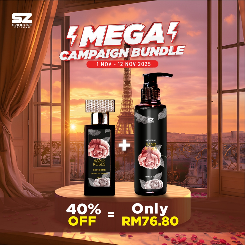 SZINDORE MEGA BUNDLE SAND ROSES PERFUME FOR UNISEX | Shopee Malaysia