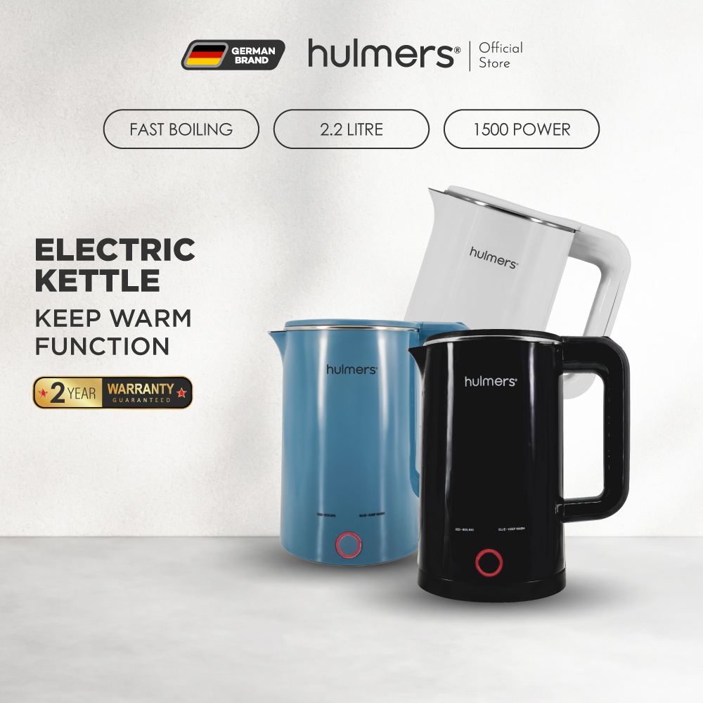 Hulmers 2.2L Fast Boiling Electric Kettle with Keep Warm Function ...