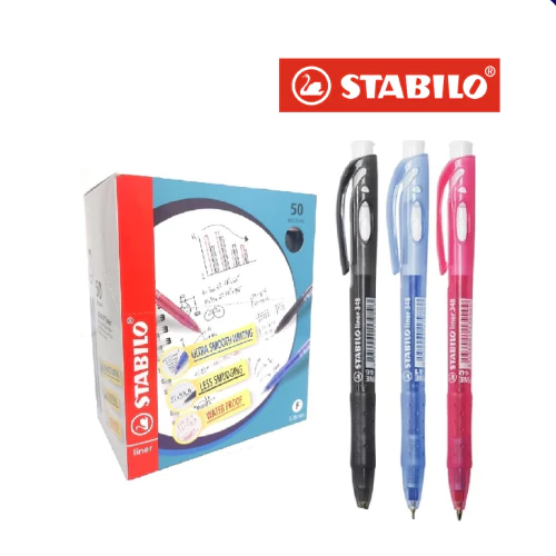 Stabilo Liner 348 0.7mm Fine Ball Pen 50pcs/ 1 box | Shopee Malaysia