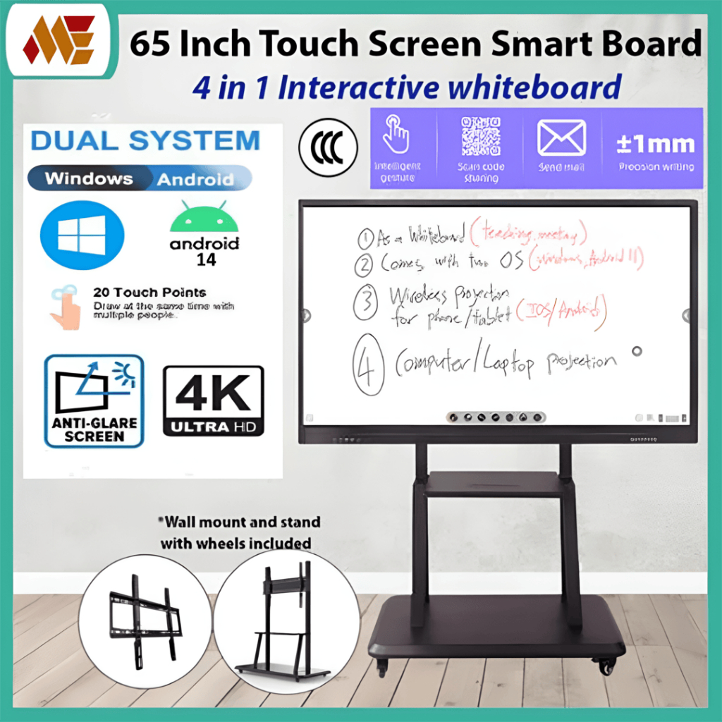 SCSTech 65 Inch 4K Interactive Smart Teaching Board Education Board ...