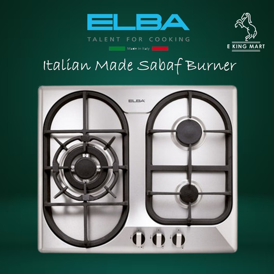 ELBA Built-In Hob 3 Burners EBH-6630 Italian Made Sabaf Burner Safety ...