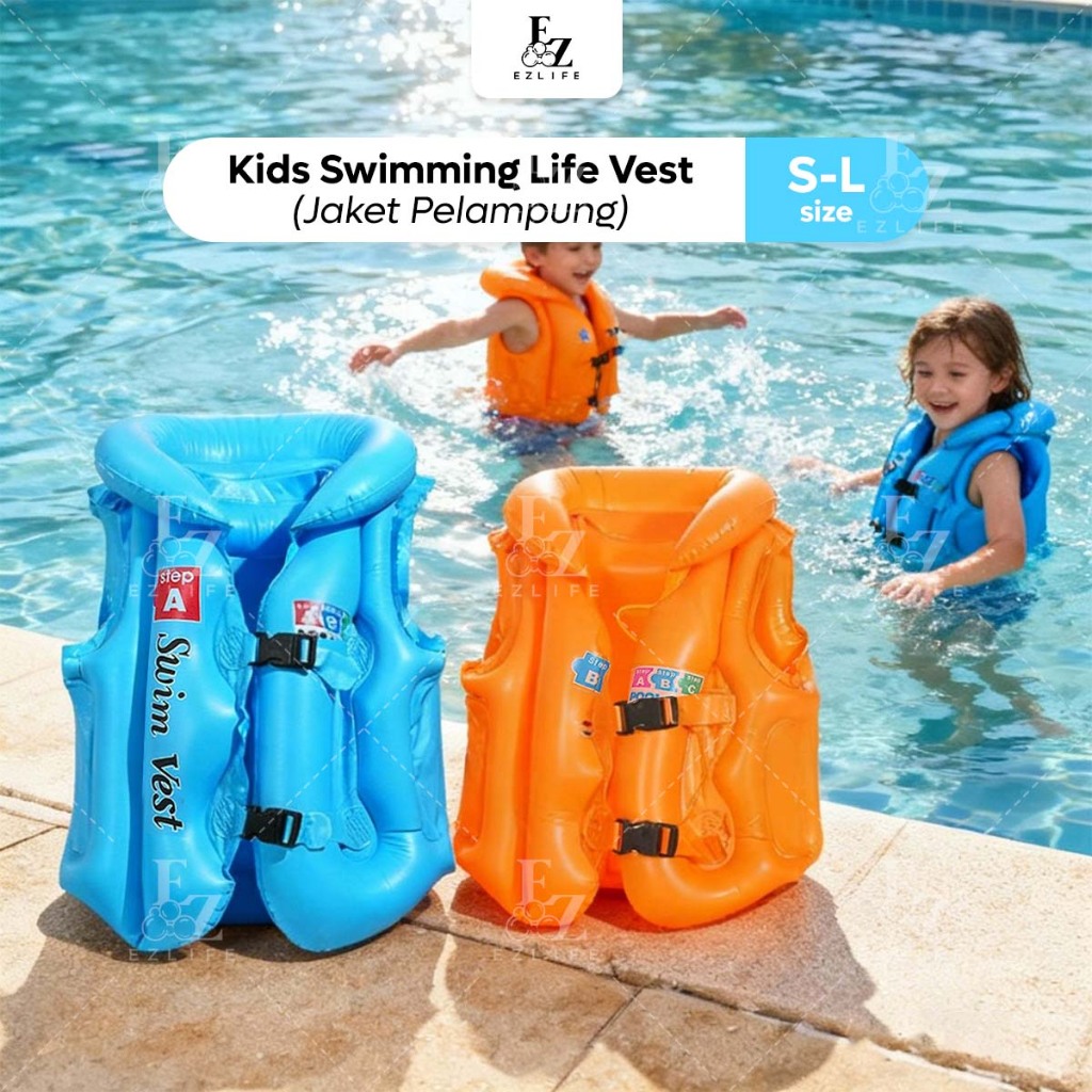 Jaket Pelampung Kids Swimming Life Vest Jacket Inflatable Swimsuit ...