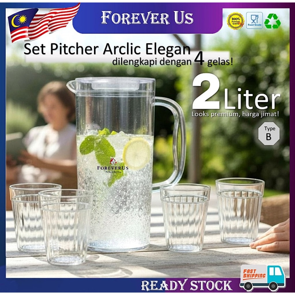 Acrylic Plastic Crystal Water Jug Set , Jug Bekas Minuman Raya Kenduri ...