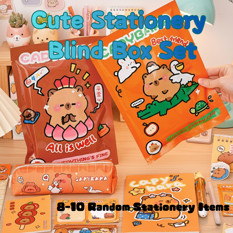 Capybara Stationery Mystery Box | Cute Kawaii Capybara Blind Bag ...