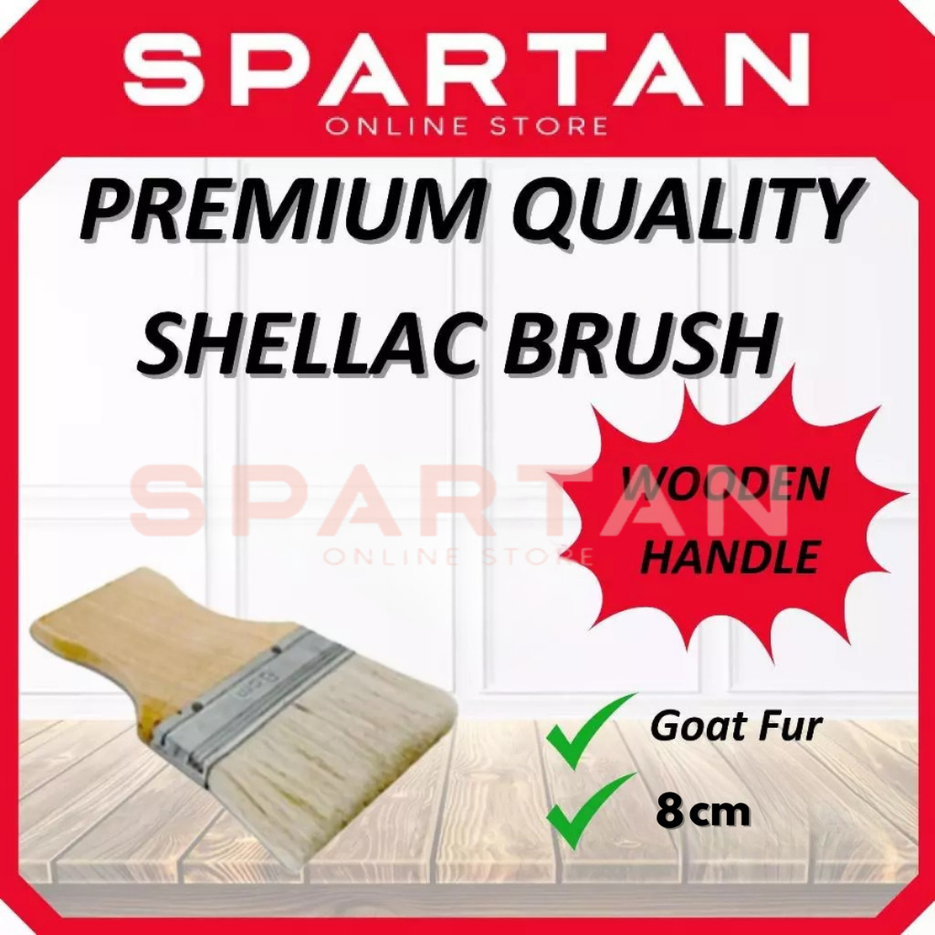Premium Shellac / Varnish Brush Goat Fur 8cm | High Quality Painting ...